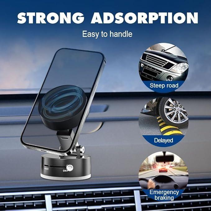 VaultMount Pro – Magnetic Suction Holder for iOS & Android Phones