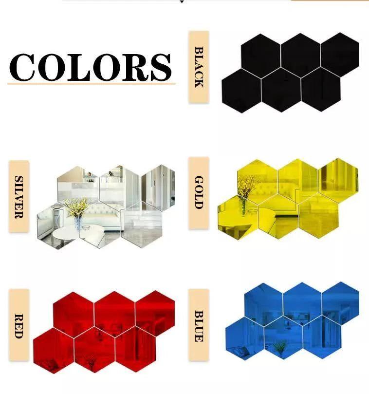Mirror Stickers For Wall Pack Of 40