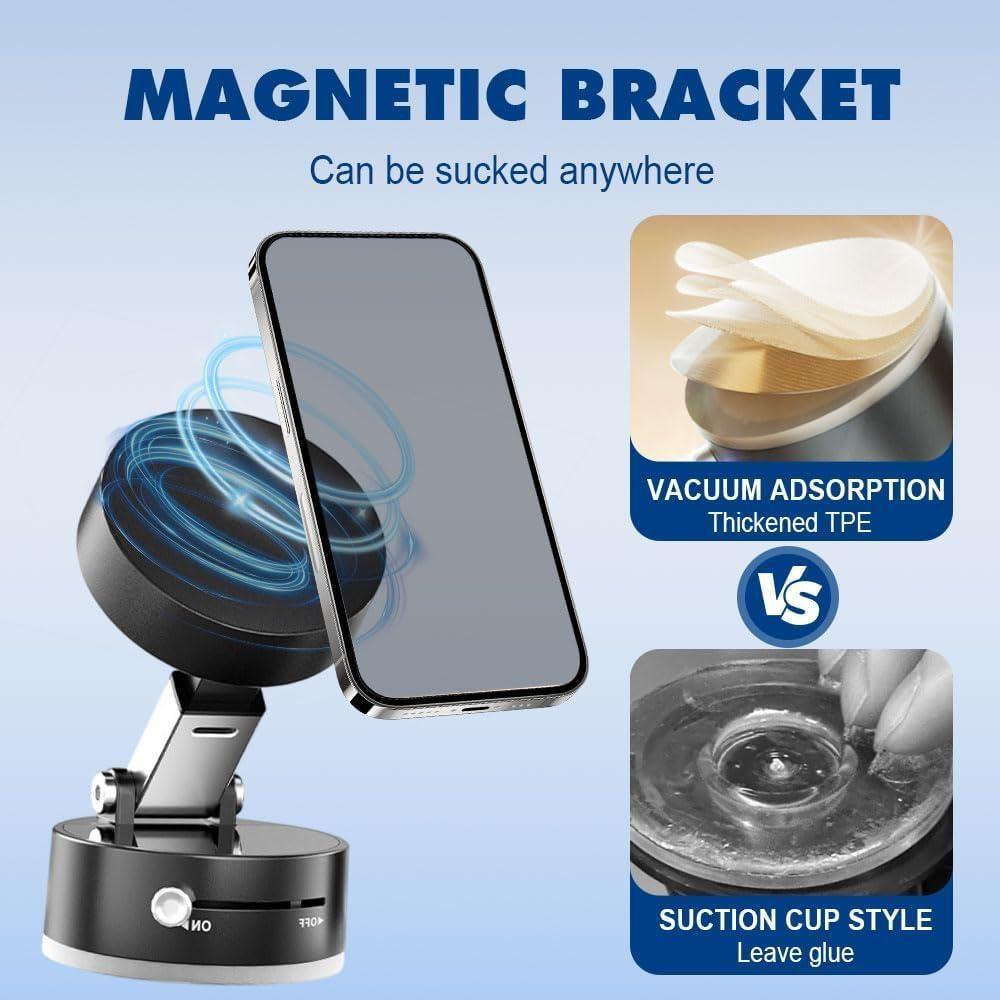 VaultMount Pro – Magnetic Suction Holder for iOS & Android Phones