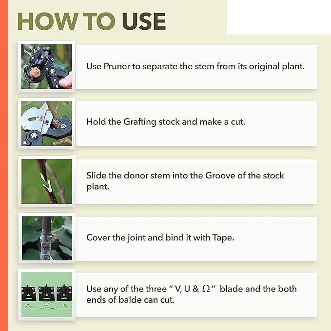 🌱 3-in-1 Grafting Tool Set – Easy & Precise Plant Grafting