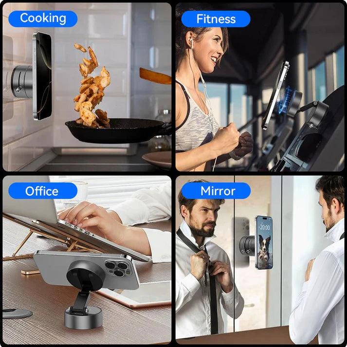 VaultMount Pro – Magnetic Suction Holder for iOS & Android Phones