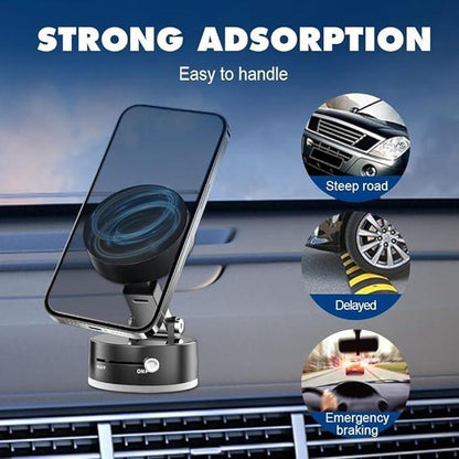 VaultMount Pro – Magnetic Suction Holder for iOS & Android Phones